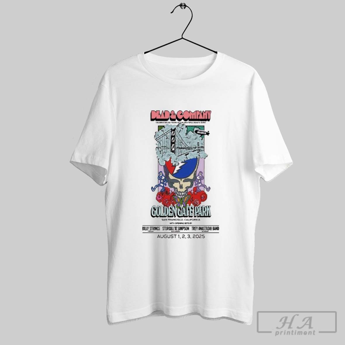 Official Dead Company Golden Gate Park San Francisco California Live August 1 3 2025 T Shirt