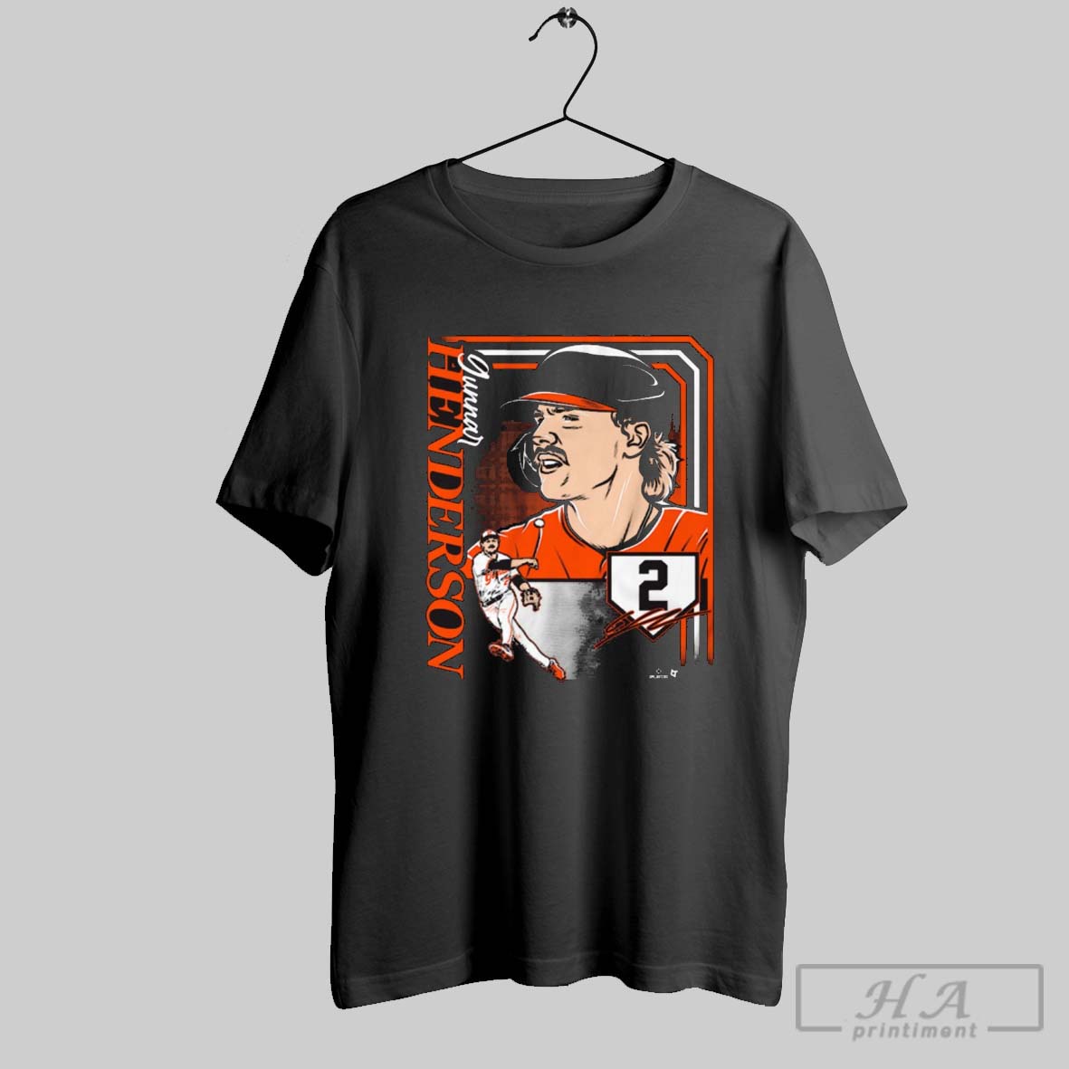 Official Gunnar Henderson 2 Collage Frame Baltimore Orioles Mlb Signature T Shirt
