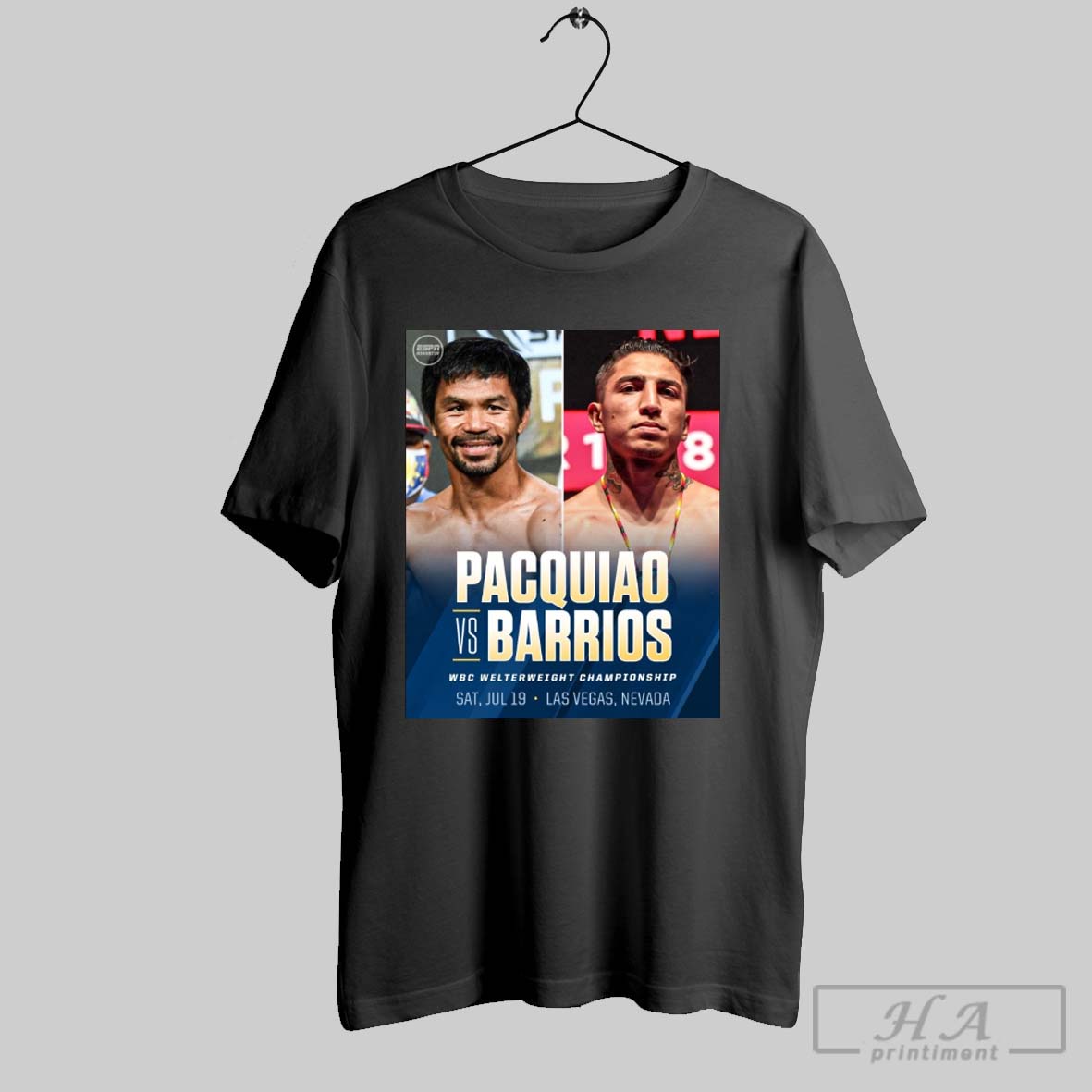 Official Pacquiao Vs Barrios Wbc Welterweight Championship Sat July 19 Las Vegas Nevada 2025 Poster T Shirt