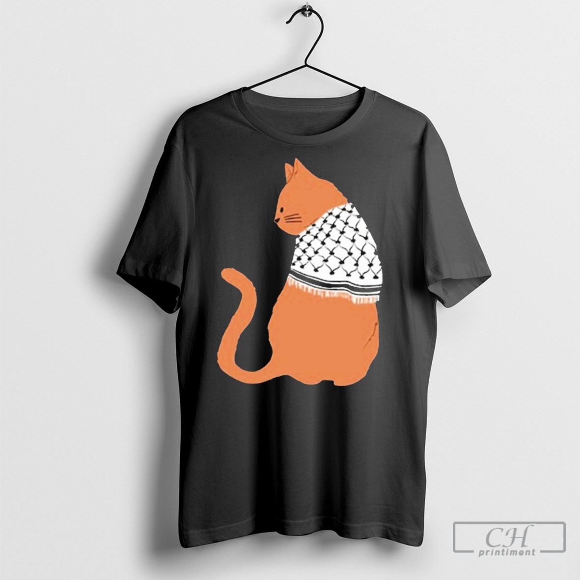 Official Palestinian Catfiyyeh Orange Cat Tee Shirt Sweatshirt