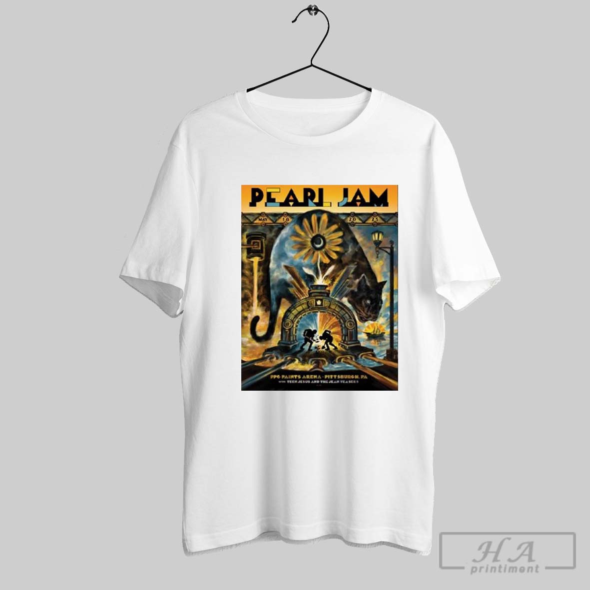 Official Pearl Jam Ppg Paints Arena Pittsburgh Pa With Teen Jesus And The Jean Teasers May 18 2025 Poster T Shirt