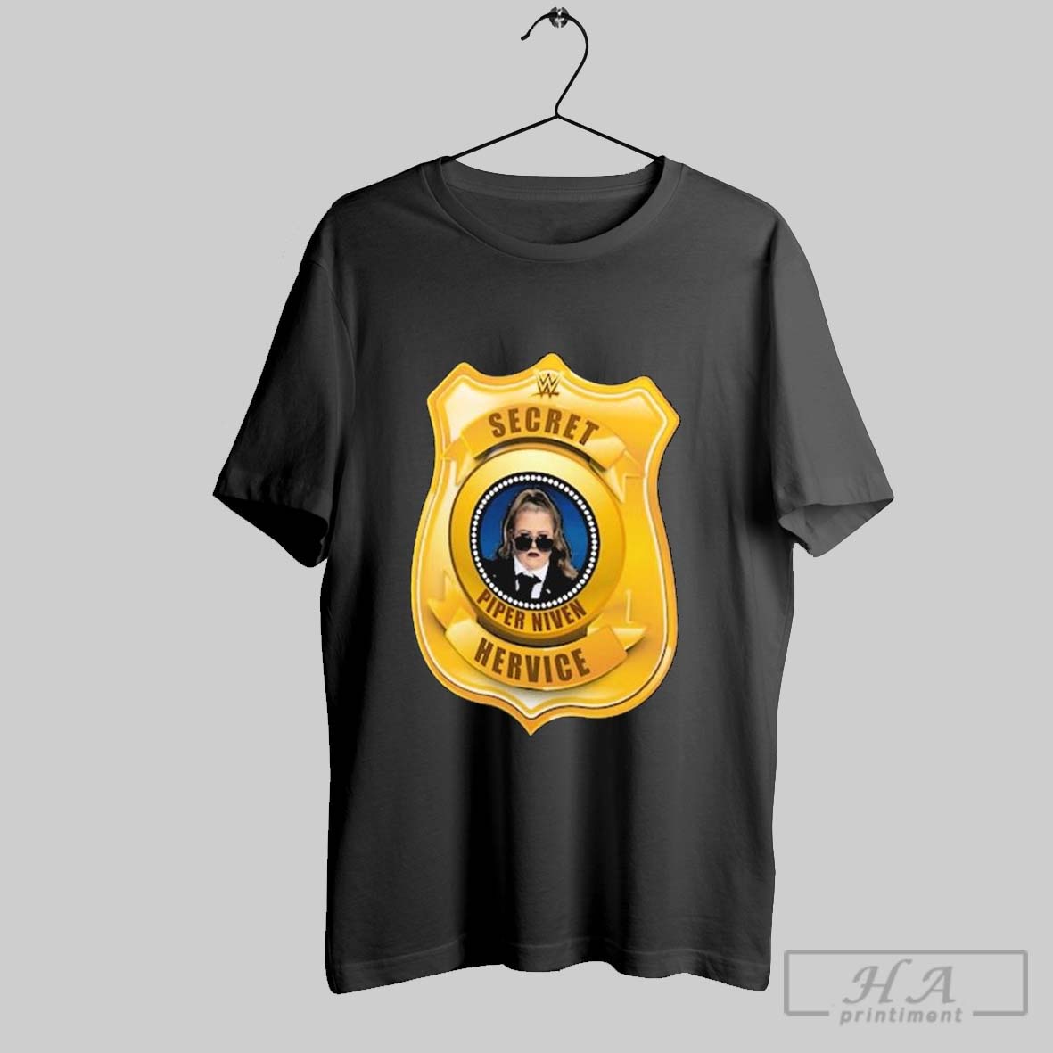 Official Piper Niven Secret Hervice Badge Wwe 2025 T Shirts