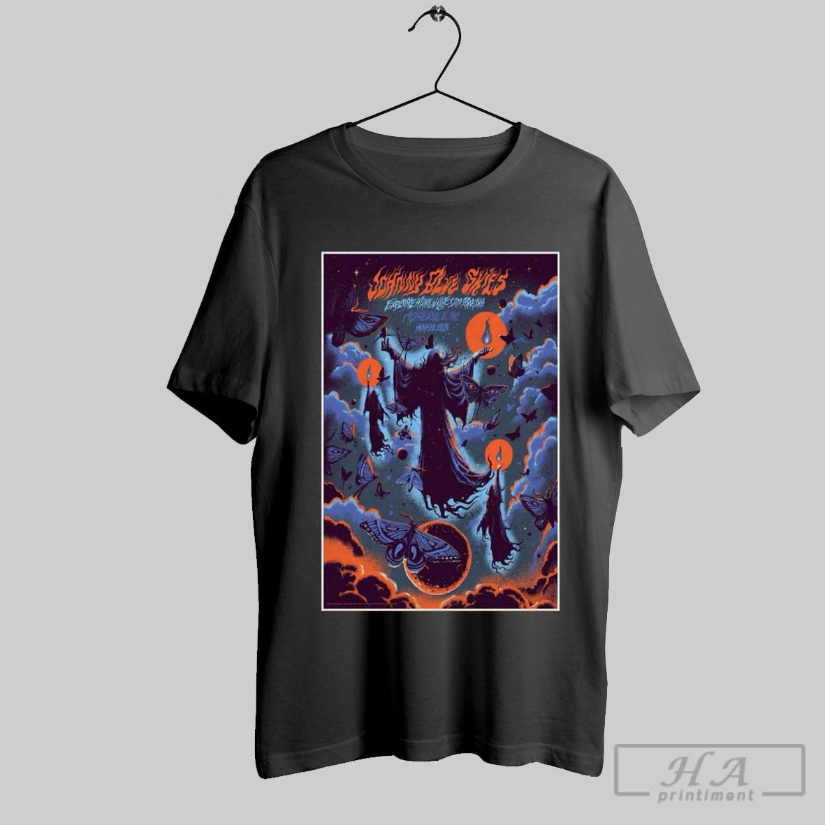 Official Poster Johnny Blue Skies Show May 20 2025 Harrahs Cherokee Center Asheville Nc T Shirt