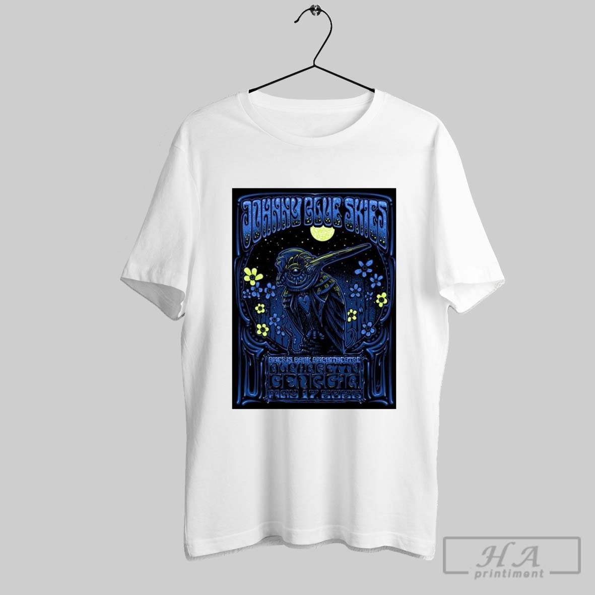 Official Poster Johnny Blue Skies In Alpharetta Ga May 17 2025 Steris Bank Amphitheatre T Shirt