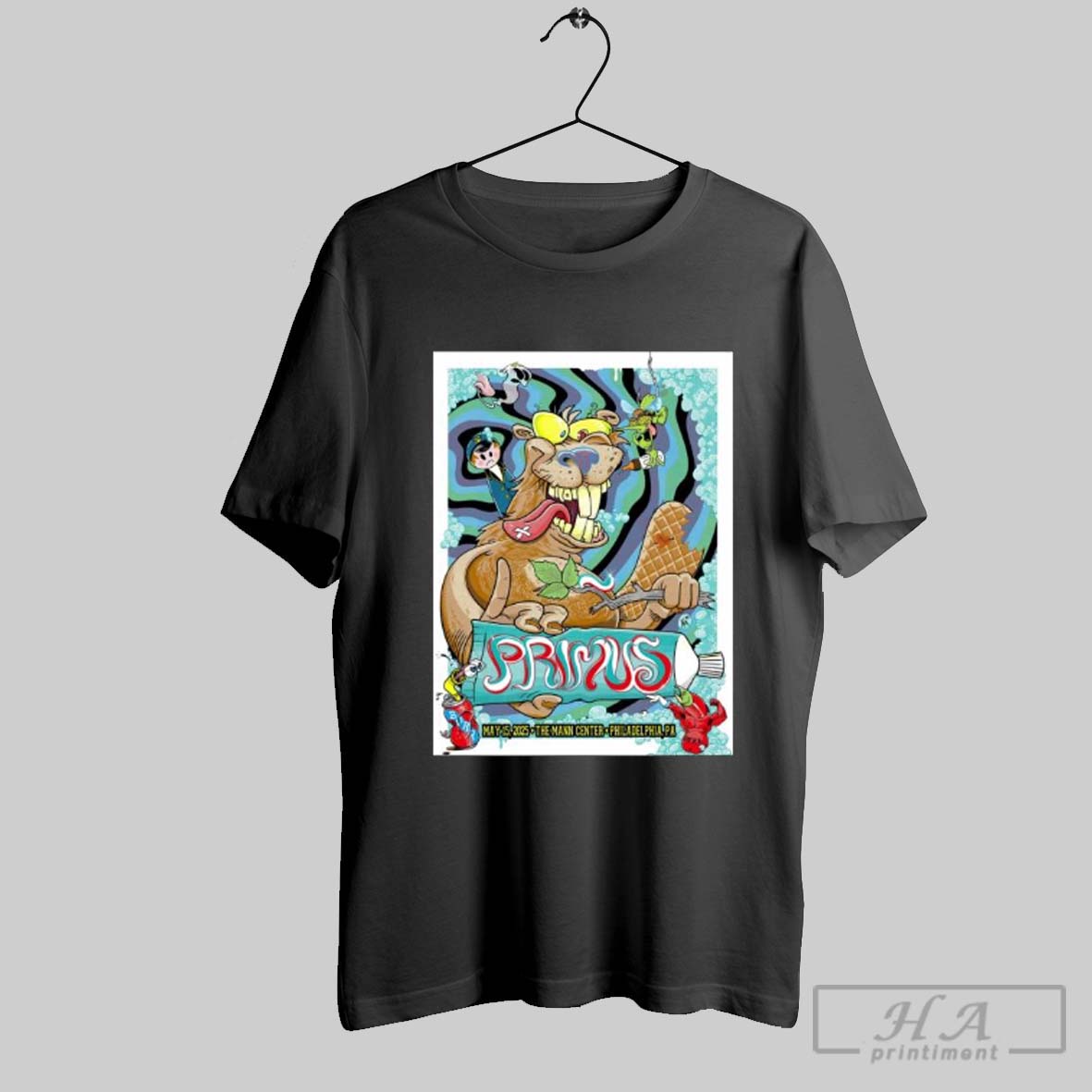 Official Poster Primus At The Mann Center In Philadelphia Pa On May 15 2025 T Shirt
