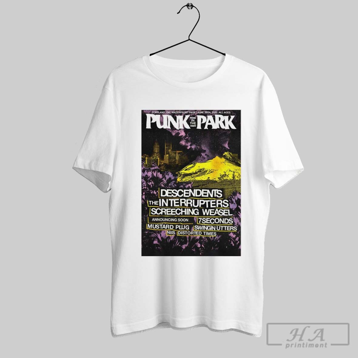 Official Poster Punk In The Park Or On June 28 2025 In Portland Descendents The Interrupters Screeching Weasel T Shirt