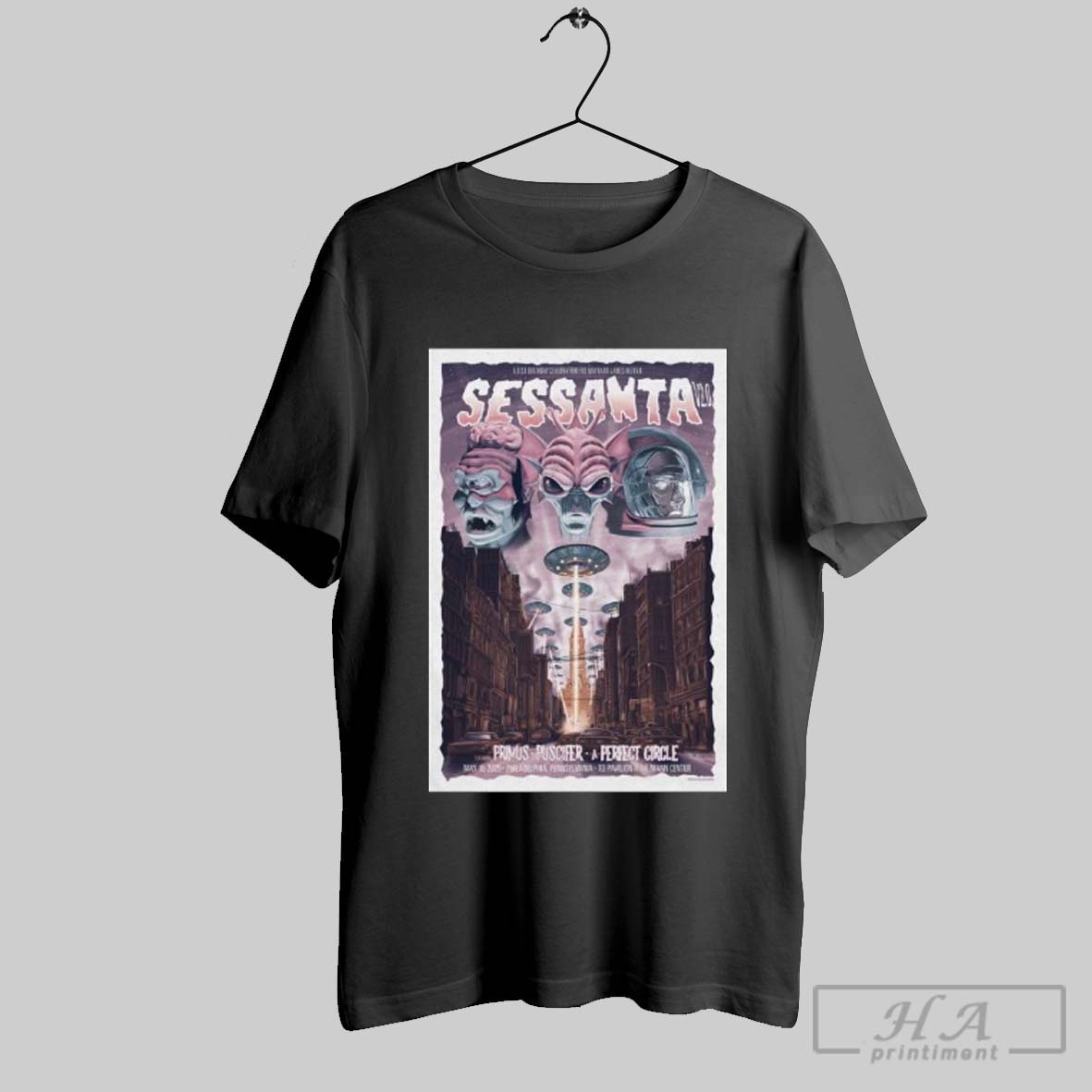 Official Poster Sessanta V 2 0 Primus Puscifer A Perfect Circle May 15 2025 Philadelphia Pa T Shirt