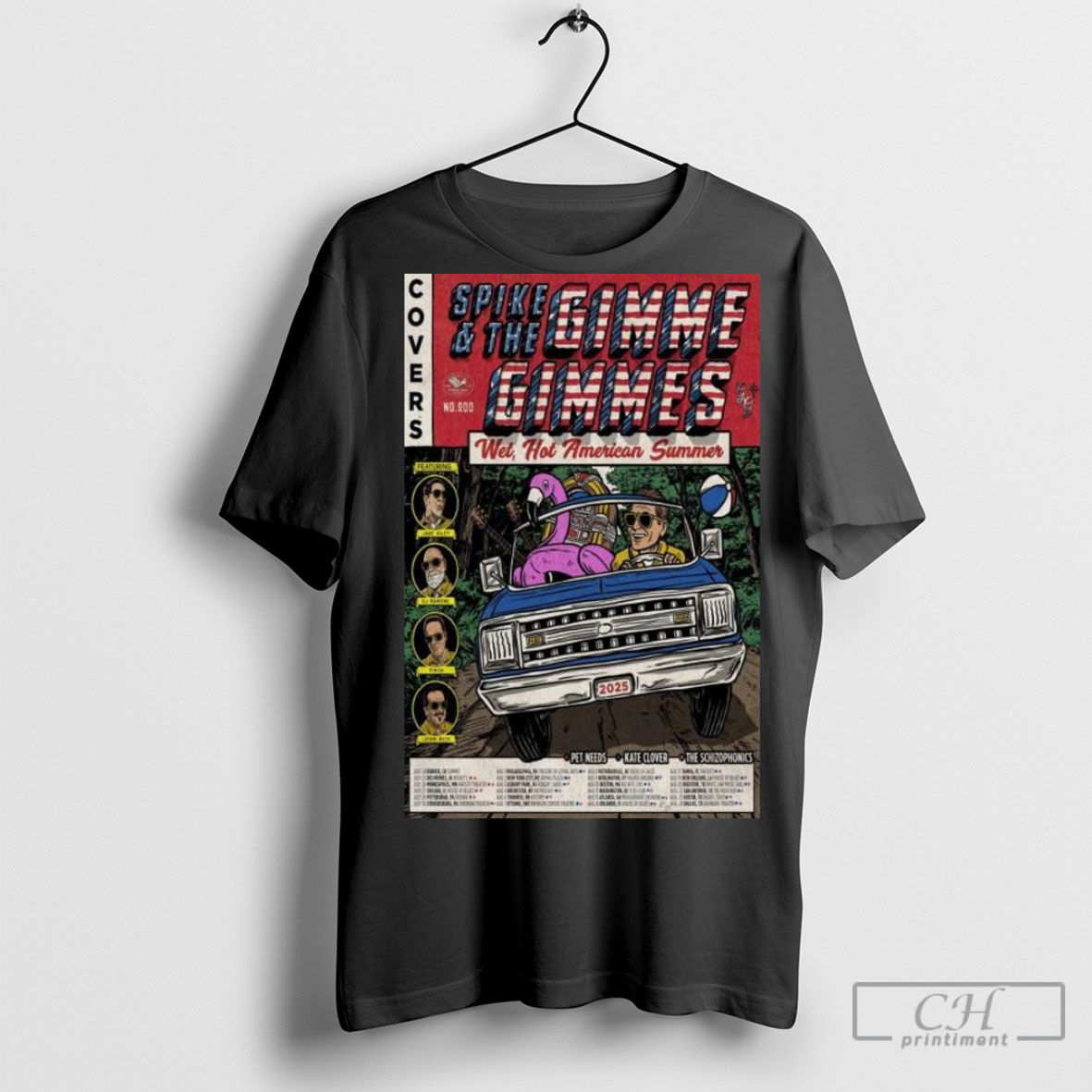 Official Poster Spike And The Gimme Gimmes Wet Hot American Summer Tour 2025 T Shirt
