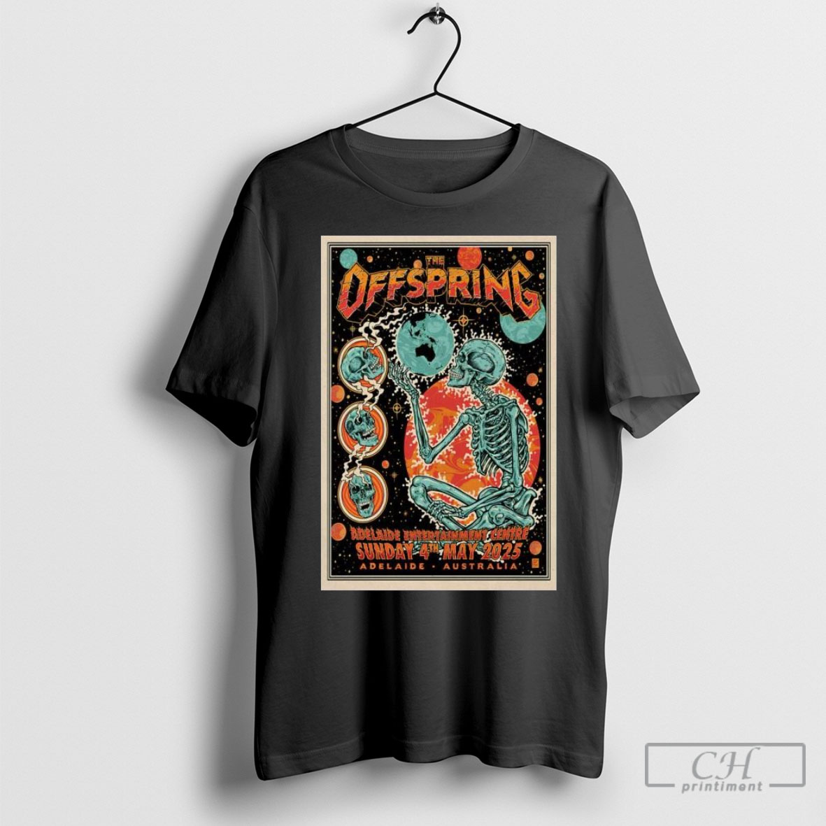 Official Poster The Offspring Adelaide Entertainment Centre In Adelaide Australia May 4 2025 Tour T Shirt