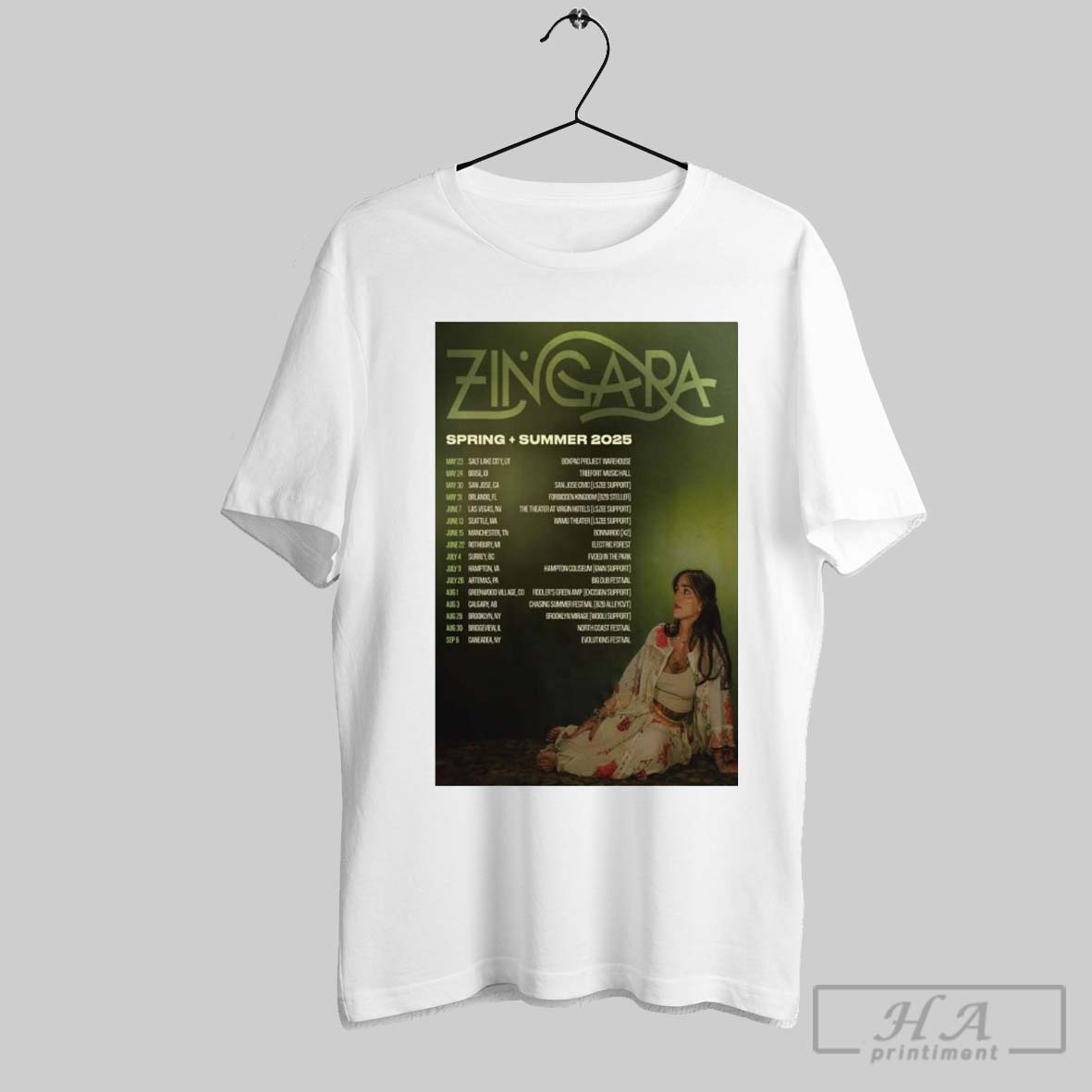 Official Poster Zingara Spring Summer Tour 2025 T Shirt