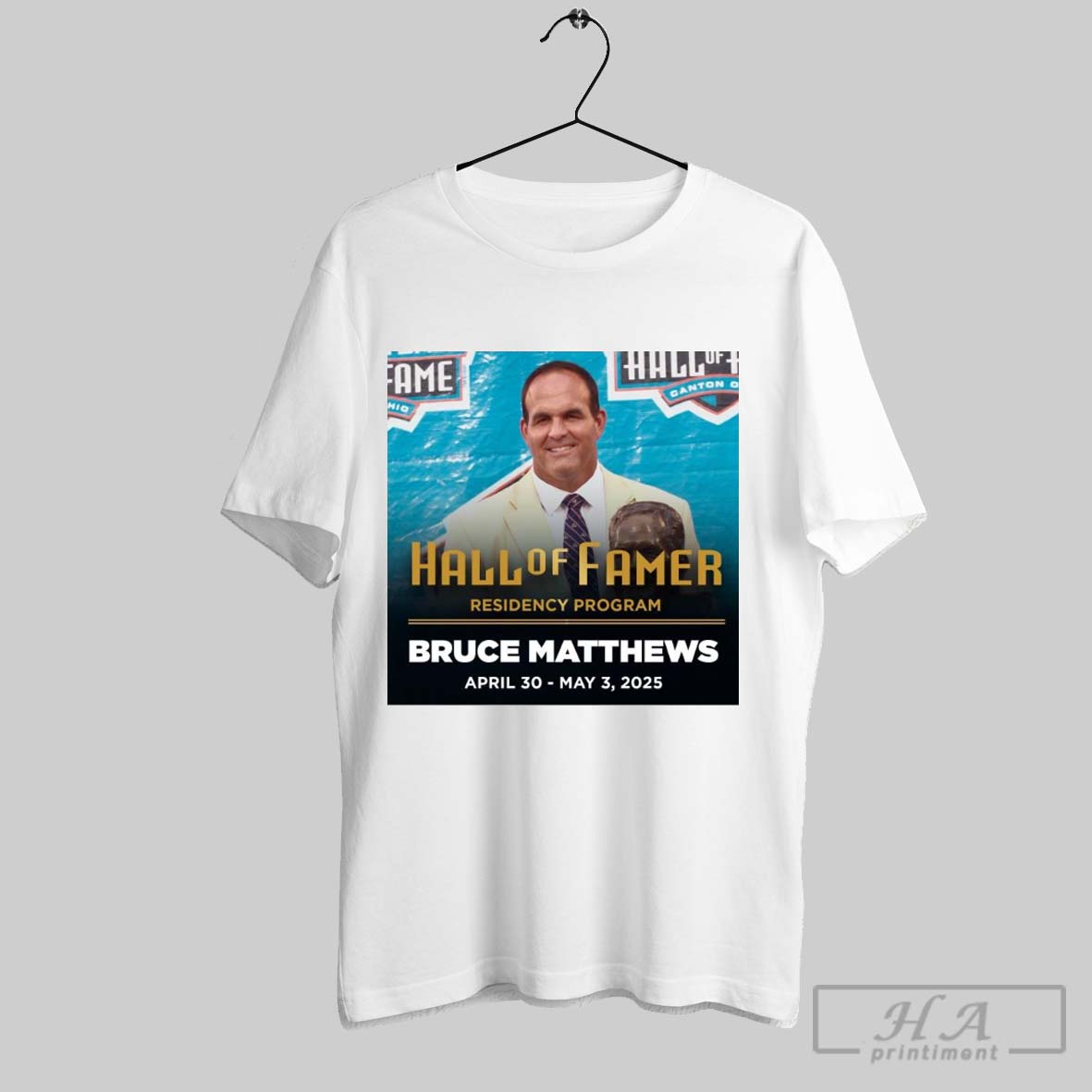 Official Residency Program Bruce Matthews Pro Football Hall Of Famer April 30 May 3 2025 Poster T Shirt