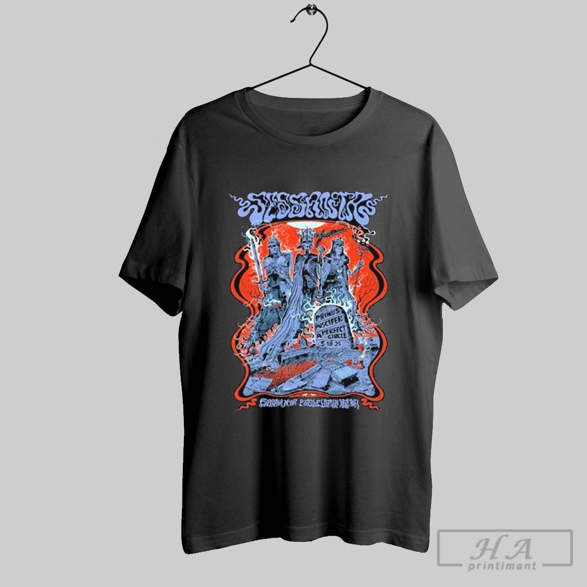 Official Sessanta V 2 0 Primus Puscifer A Perfect Circle May 18 2025 Eaglebank Arena Fairfax Virginia T Shirt