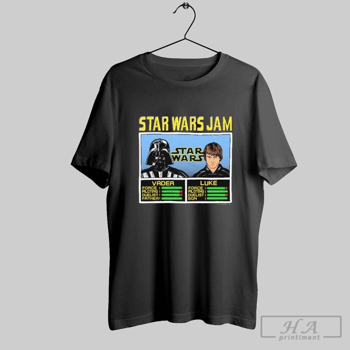 Official Star Wars Jam Vader And Luke Graphic T Shirts