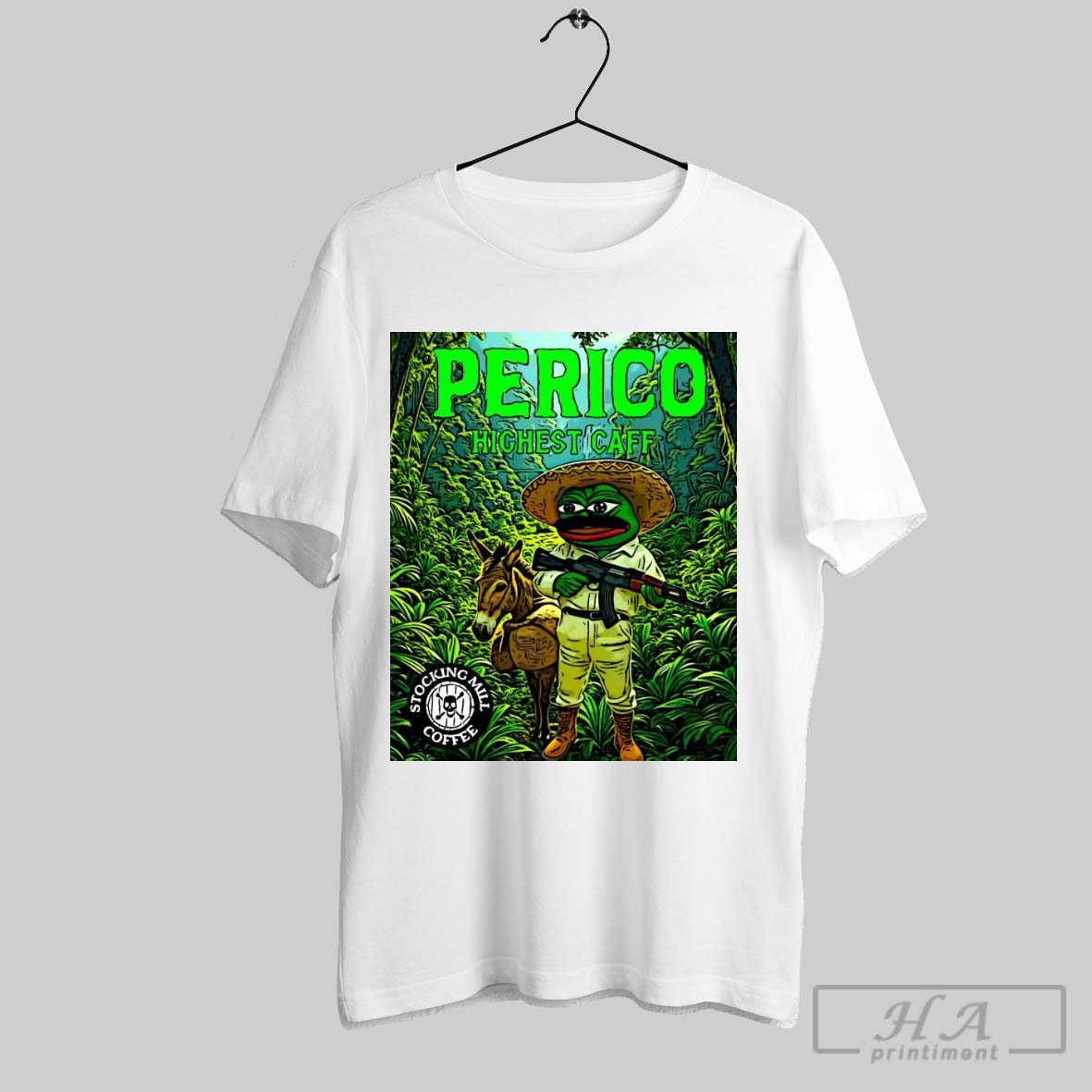 Official Stocking Mill Coffee Perico Valdez Highest Cafe New Poster T Shirt