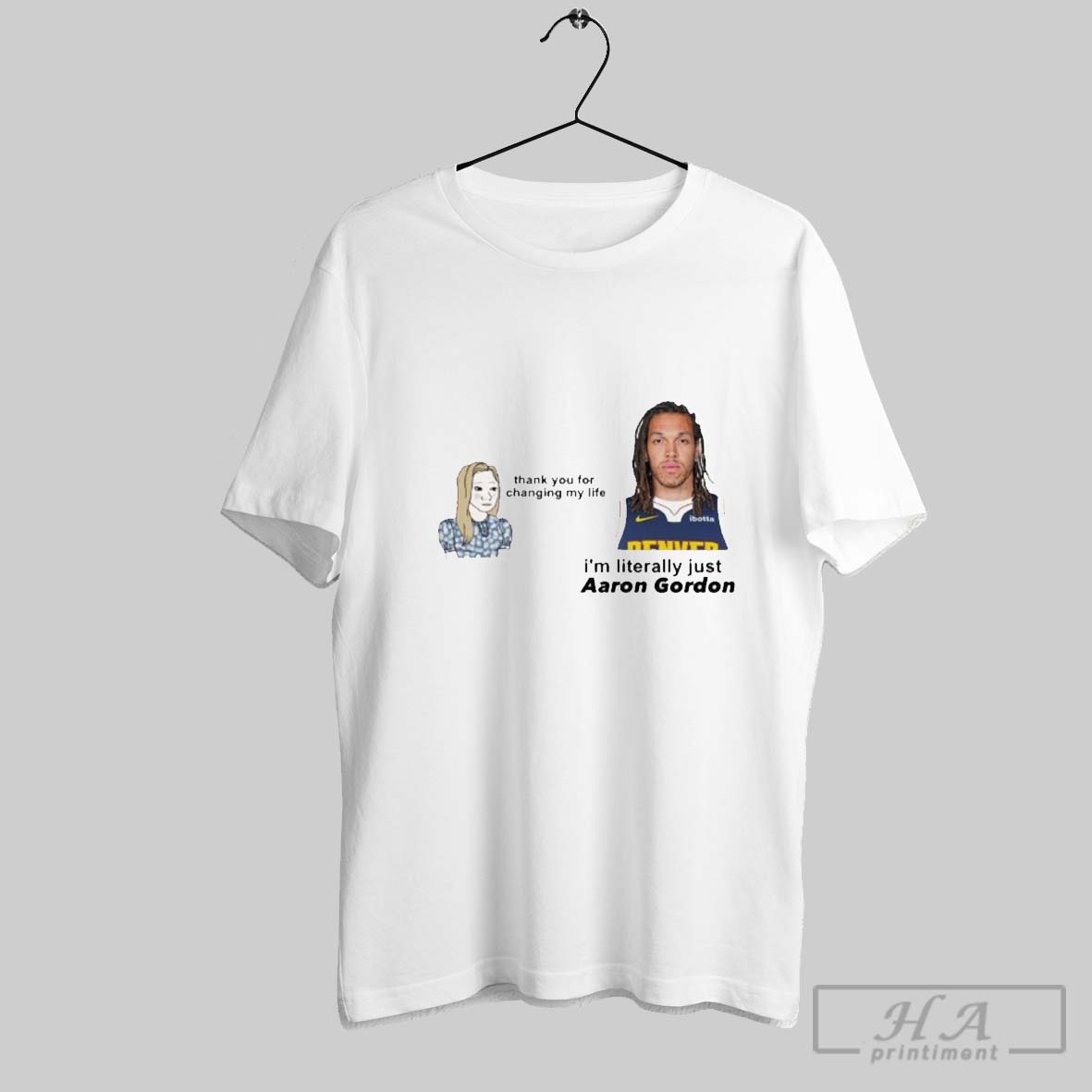 Official Thank You For Changing My Life Im Literally Just Aaron Gordon Denver Nuggets T Shirt