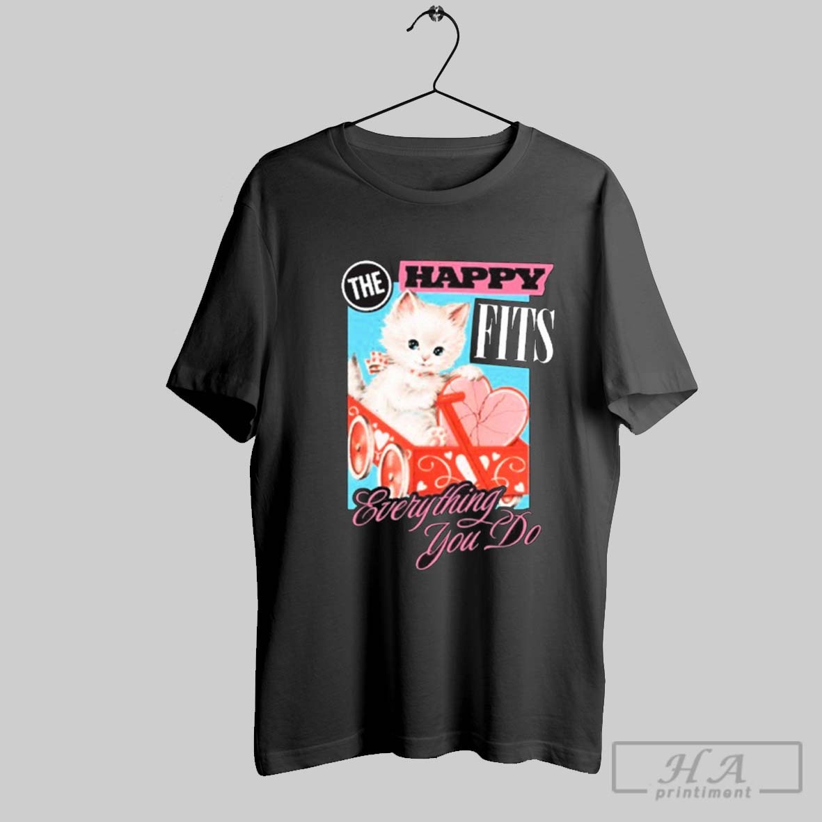 Official The Happy Fits Everything You Do Pink Kitten New T Shirt