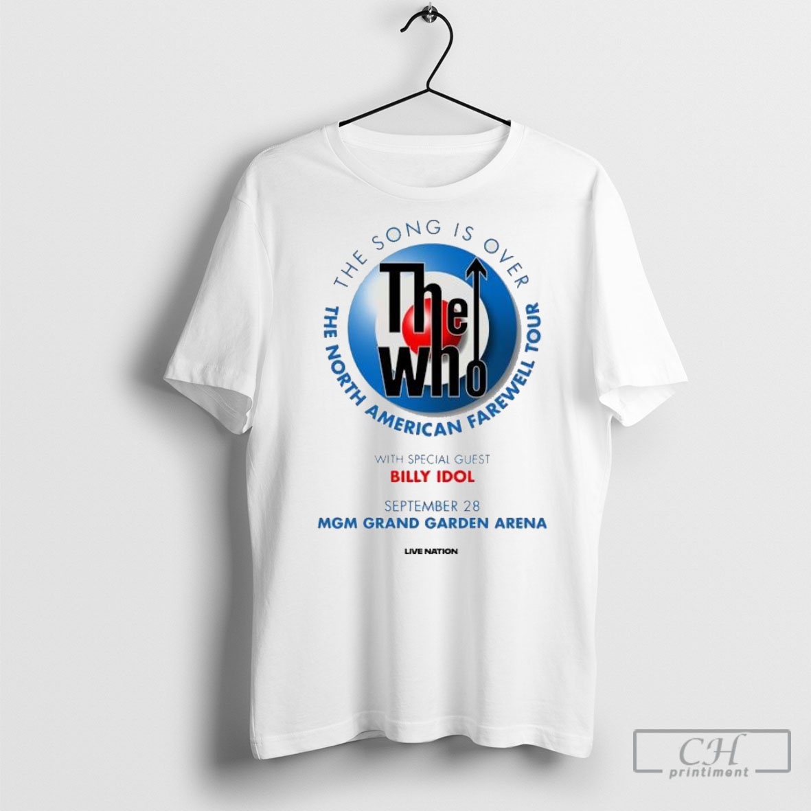 Official The Who The Song Is Over The North American Farewell Tour With Billy Idol Sept 28 2025 Mgm Grand Garden Arena Tee Shirt Sweatshirt