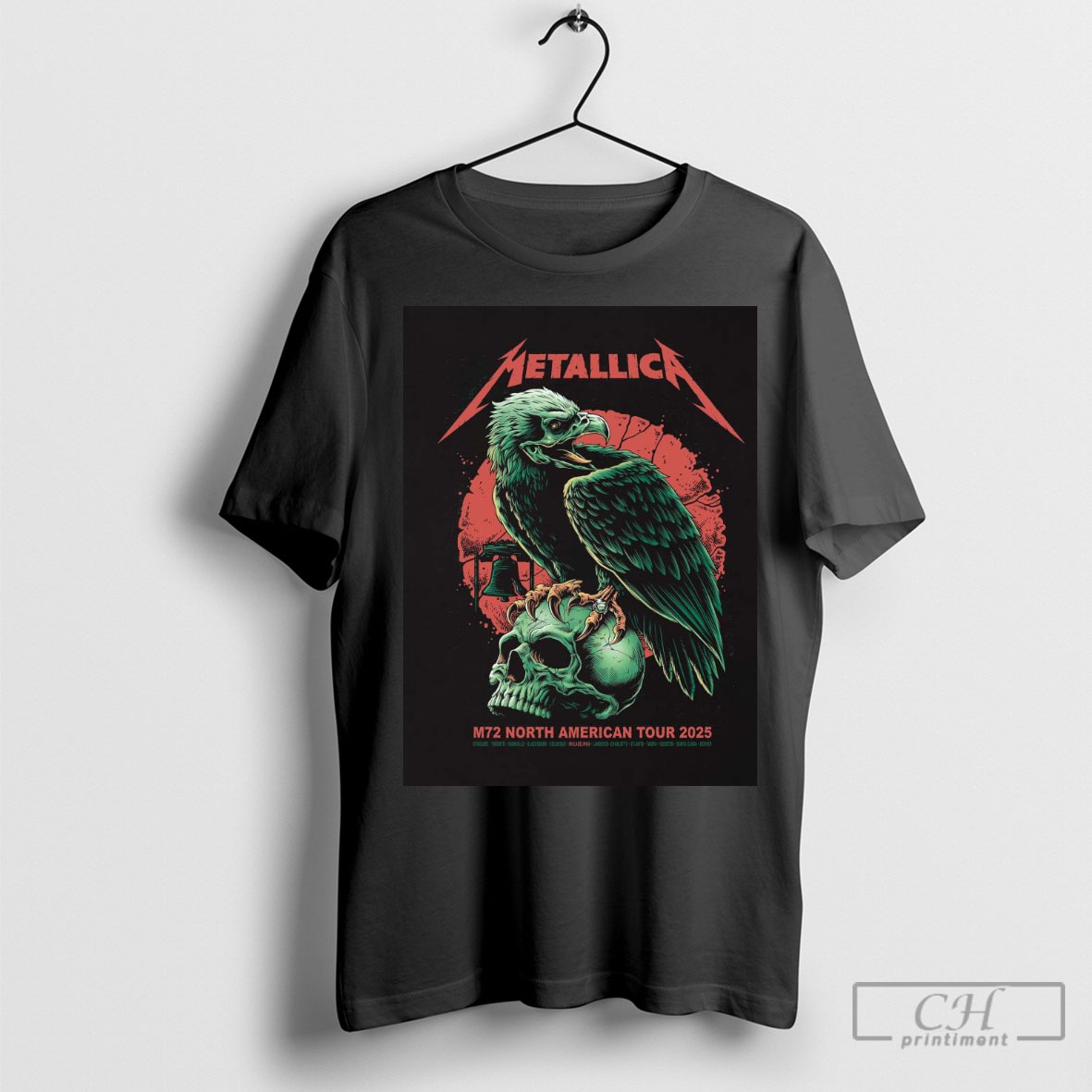Officialmetallica M72 North American Tour 2025 Columbus Philadelphia Tampa Houston Red Edtion Tee Shirt Sweatshirt
