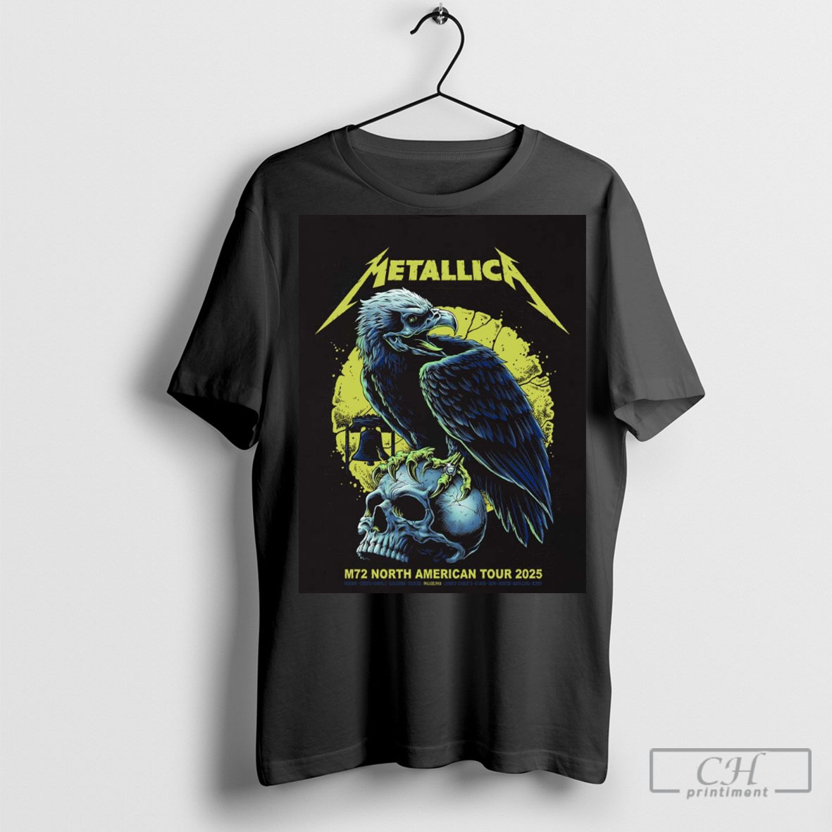 Officialmetallica M72 North American Tour 2025 Columbus Philadelphia Tampa Houston Yellow Edtion Tee Shirt Sweatshirt