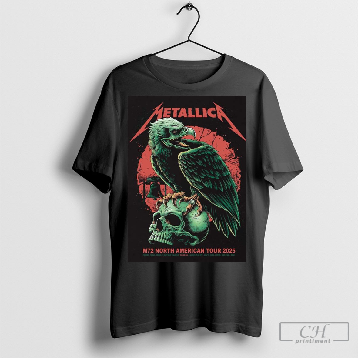 Officialmetallica M72 North American Tour 2025 In Houston Columbus Philadelphia Tampa Tee Shirt Sweatshirt