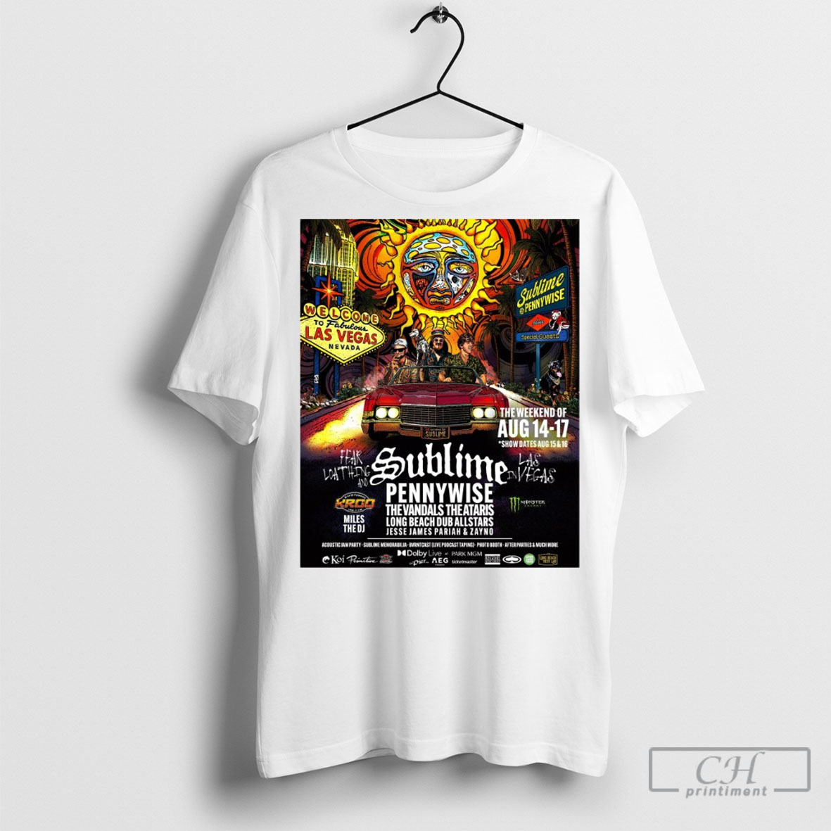 Officialposter Sublime Welcome To Las Vegas Nevada The Weekend Of August 14 17 2025 Tour Tee Shirt Sweatshirt