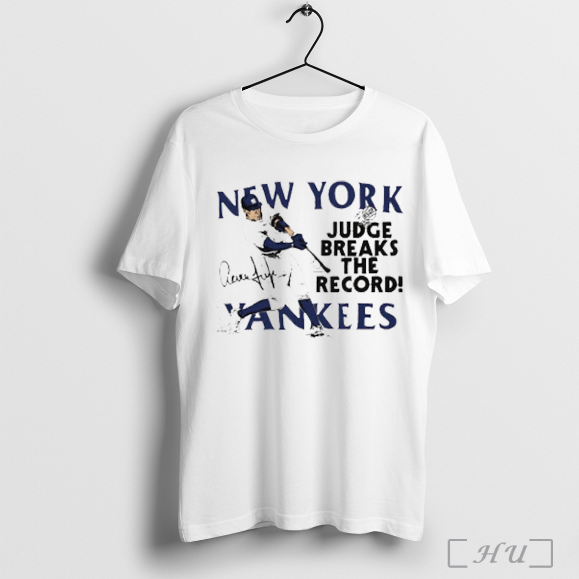Officials Aaron Judge Breaks The Record New York Yankees Mlb 2025 Graphic Player Signature T Shirt Sweatshirt