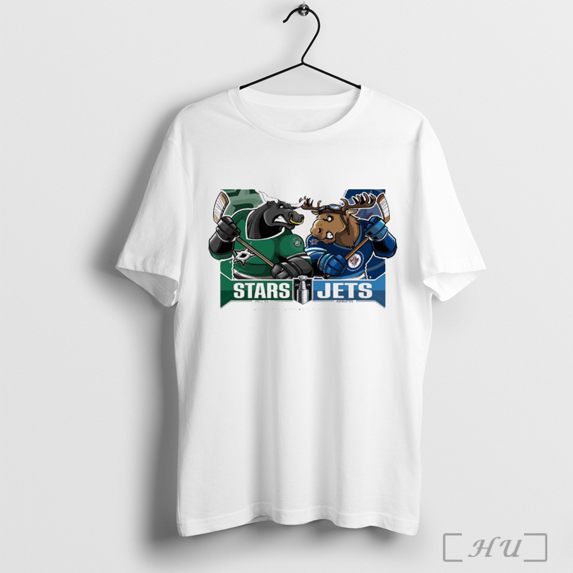 Officials Dallas Stars Vs Winnipeg Jets 2025 2nd Round Matchups Western Conference Semi Finals Mascot T Shirt Sweatshirt
