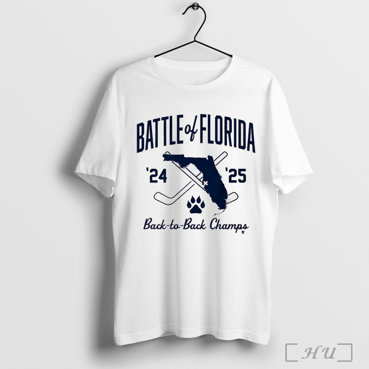 Officials Florida Panthers Hockey Battle Of Florida Back To Back Champs 2025 Graphic T Shirt Sweatshirt