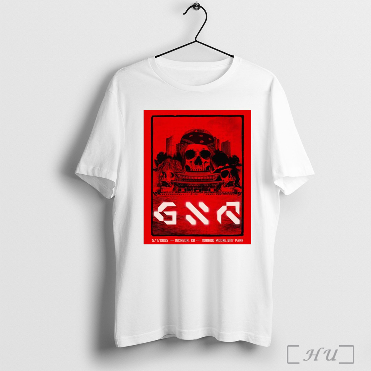 Officials Poster Guns N Roses 5 1 2025 Incheon Korea Songdo Moonlight Park T Shirt Sweatshirt Png