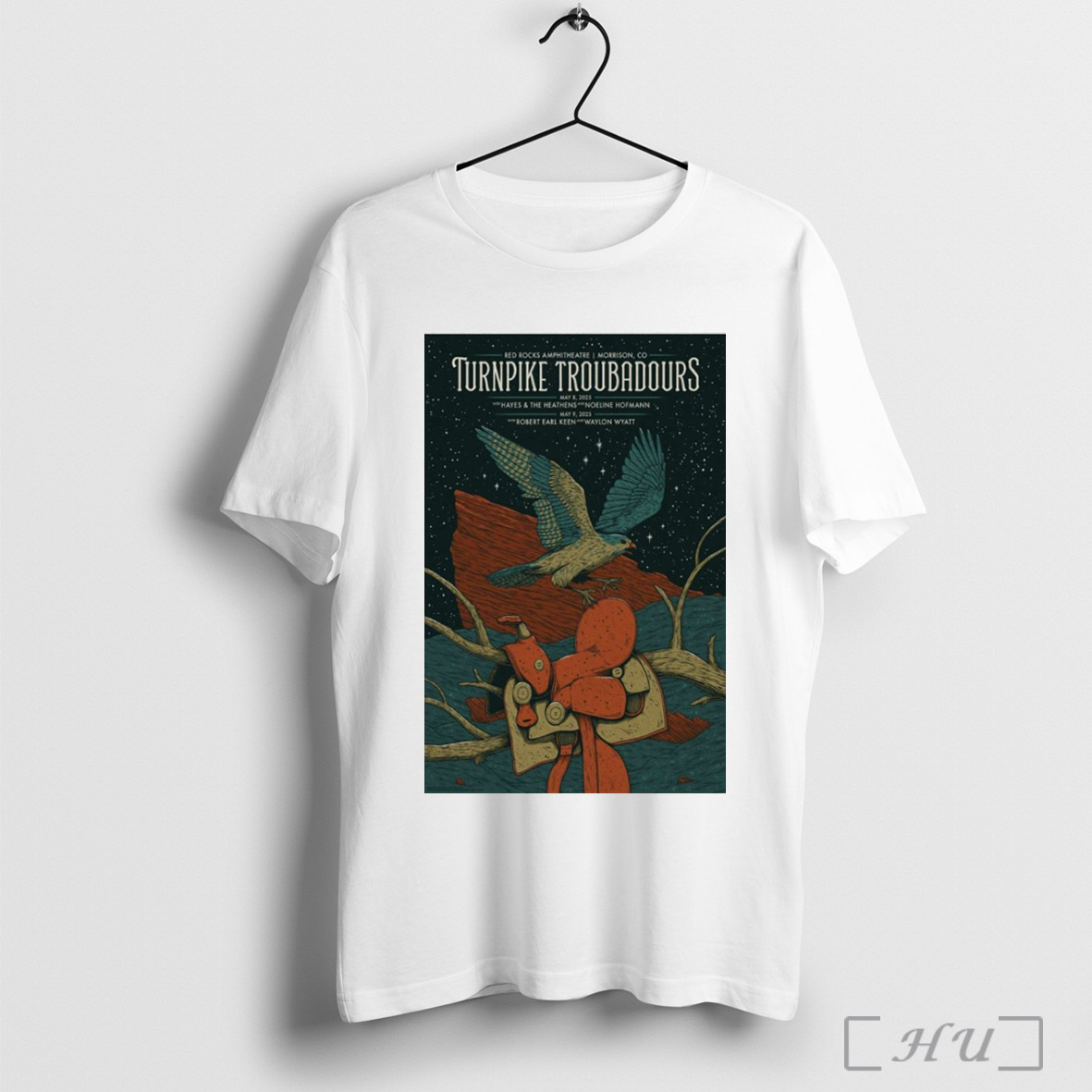 Officials Poster Turnpike Troubadours Red Rocks Amphitheatre Morrison Co May 8 9 2025 Tour T Shirt Sweatshirt