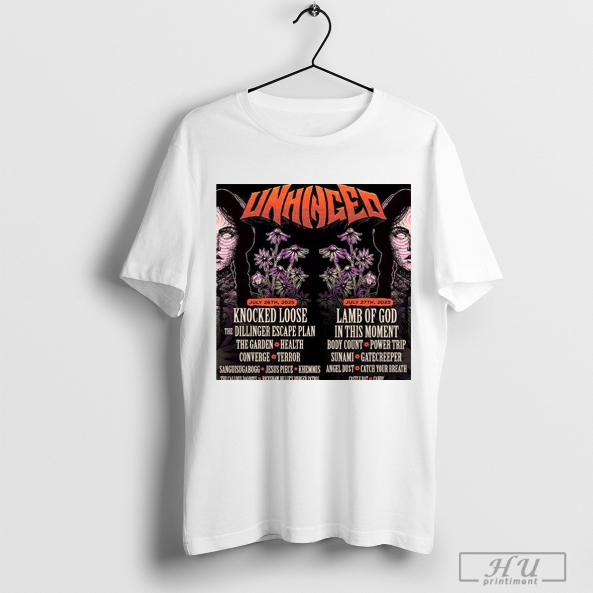 Officials Poster Unhinged With Knocked Loose A Lamb Of God In This Moment July 26 27 2025 T Shirt Sweatshirt