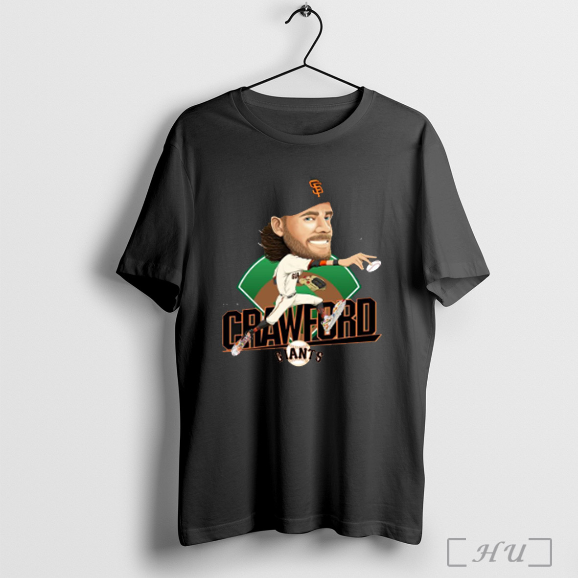 Officials San Francisco Giants Celebrating The Legendary Brandon Crawford Caricature Signature Mlb T Shirt Sweatshirt