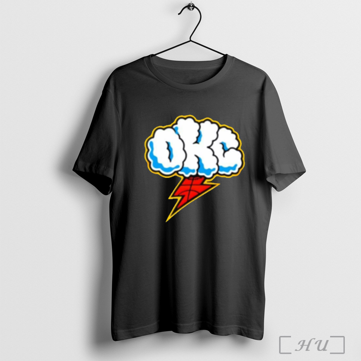 Okc Cloudy And Lightning Oklahoma City Thunder T Shirt Sweatshirt