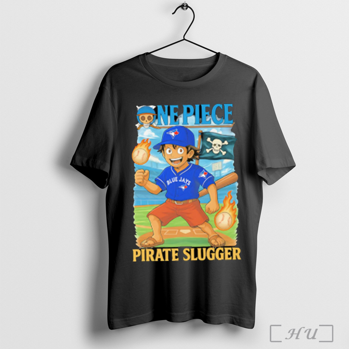 One Piece X Toronto Blue Jays Pirate Slugger T Shirt Sweatshirt
