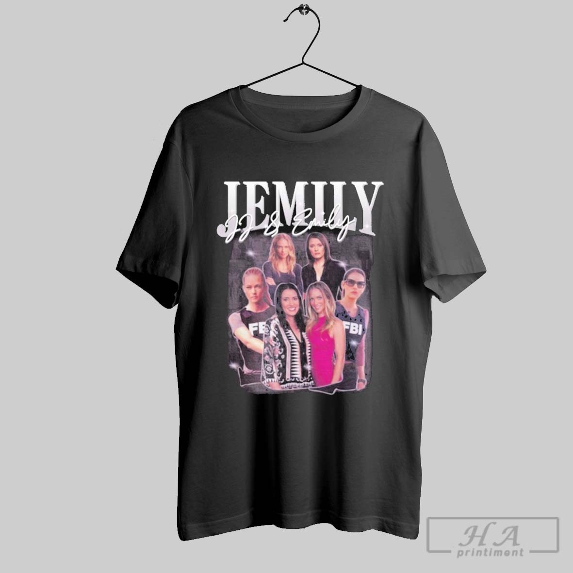 Paget Brewster Wearing Jemily Jj And Emily T Shirts