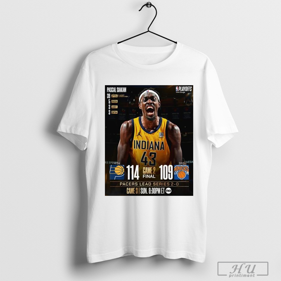 Pascal Siakam Pacers Lead Series 2 0 Over Knicks Game 3 T Shirt Sweatshirt