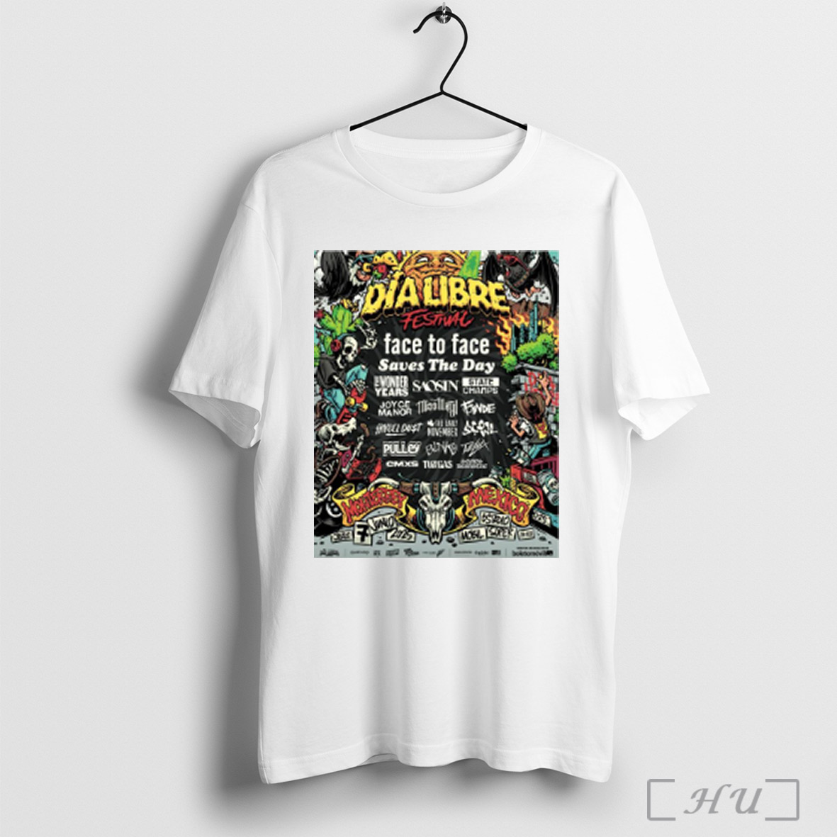 Poster Dia Libre Festival Face To Face Saves The Day Monterrey Mexico 2025 T Shirt Sweatshirt Png