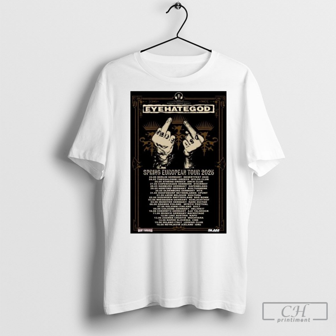 Poster Maximum Torque Agency Eyehategod Spring European Tour 2025 Dates Tee Shirt Sweatshirt