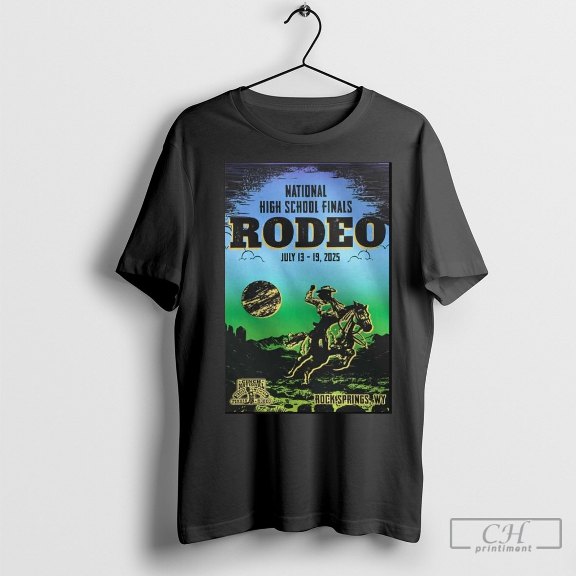 Poster Rodeo Des Rock Springs Wy July 13 19 2025 Tour National High School Finals Tee Shirt Sweatshirt