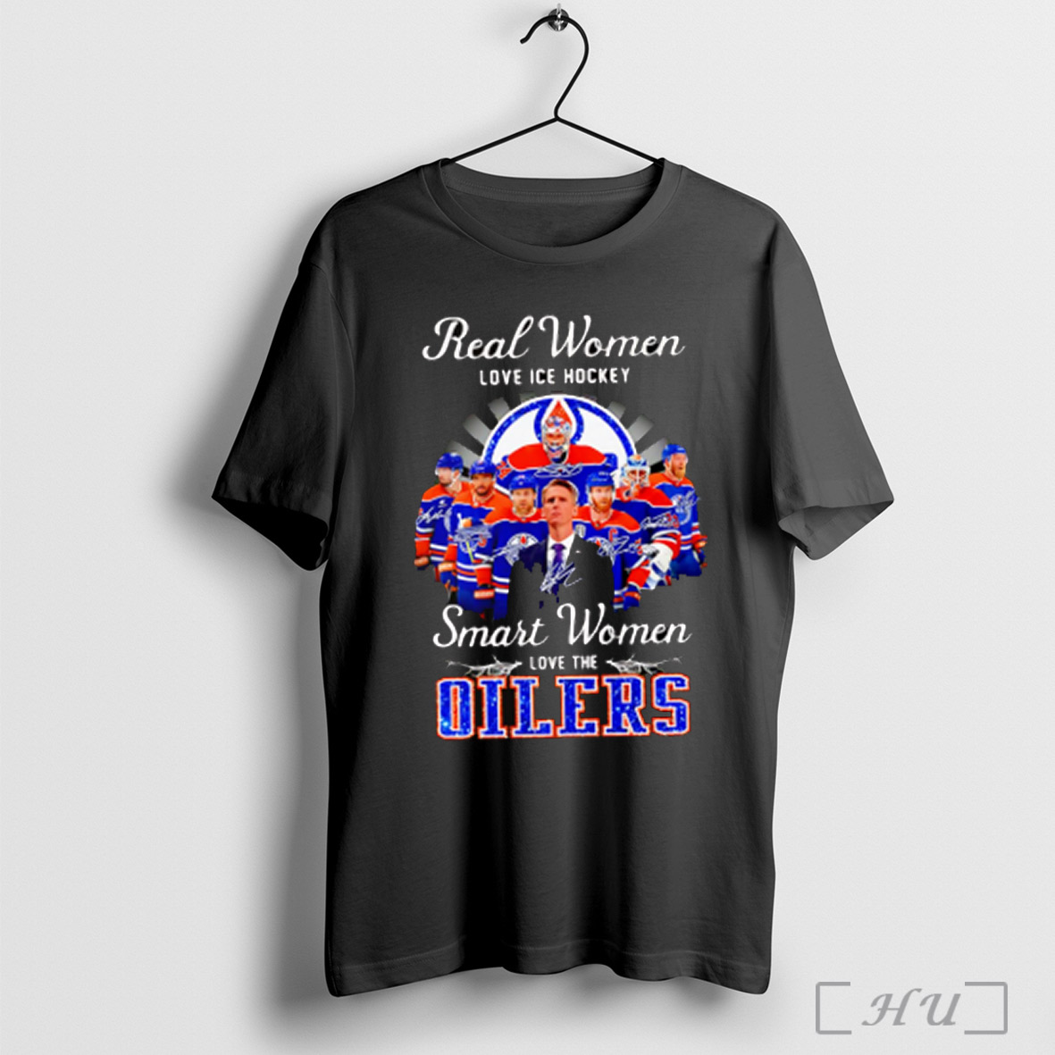 Real Women Love Ice Hockey Smart Women Love The Oilers T Shirt Sweatshirt