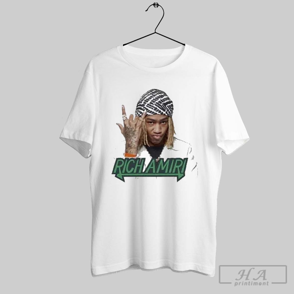 Rich Amiri Portrait Rapper And Singer T Shirts