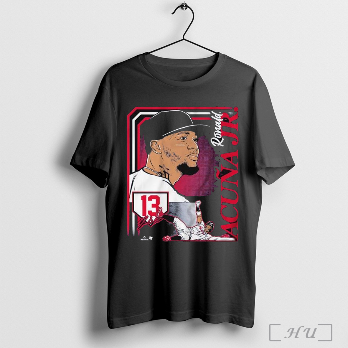 Ronald Acuna Jr Collage Frame Mlb Atlanta Braves Signature T Shirt Sweatshirt