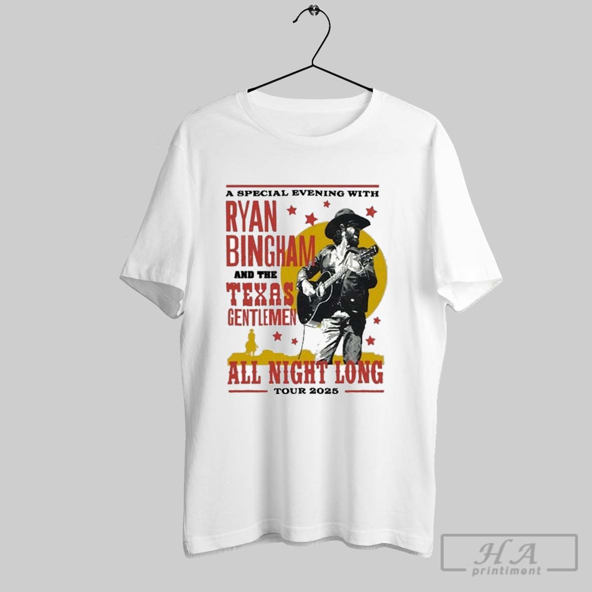 Ryan Bingham And The Texas Gentlemen All Night Long Tour 2025 T Shirts