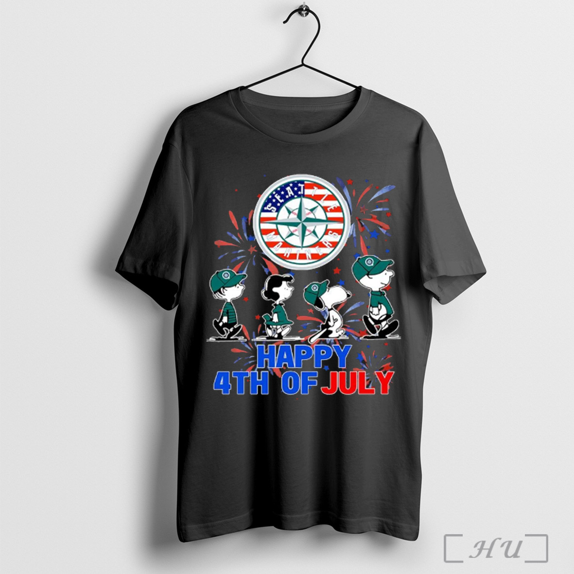 Seattle Mariners X Snoopy Happy 4th Of July T Shirt Sweatshirt