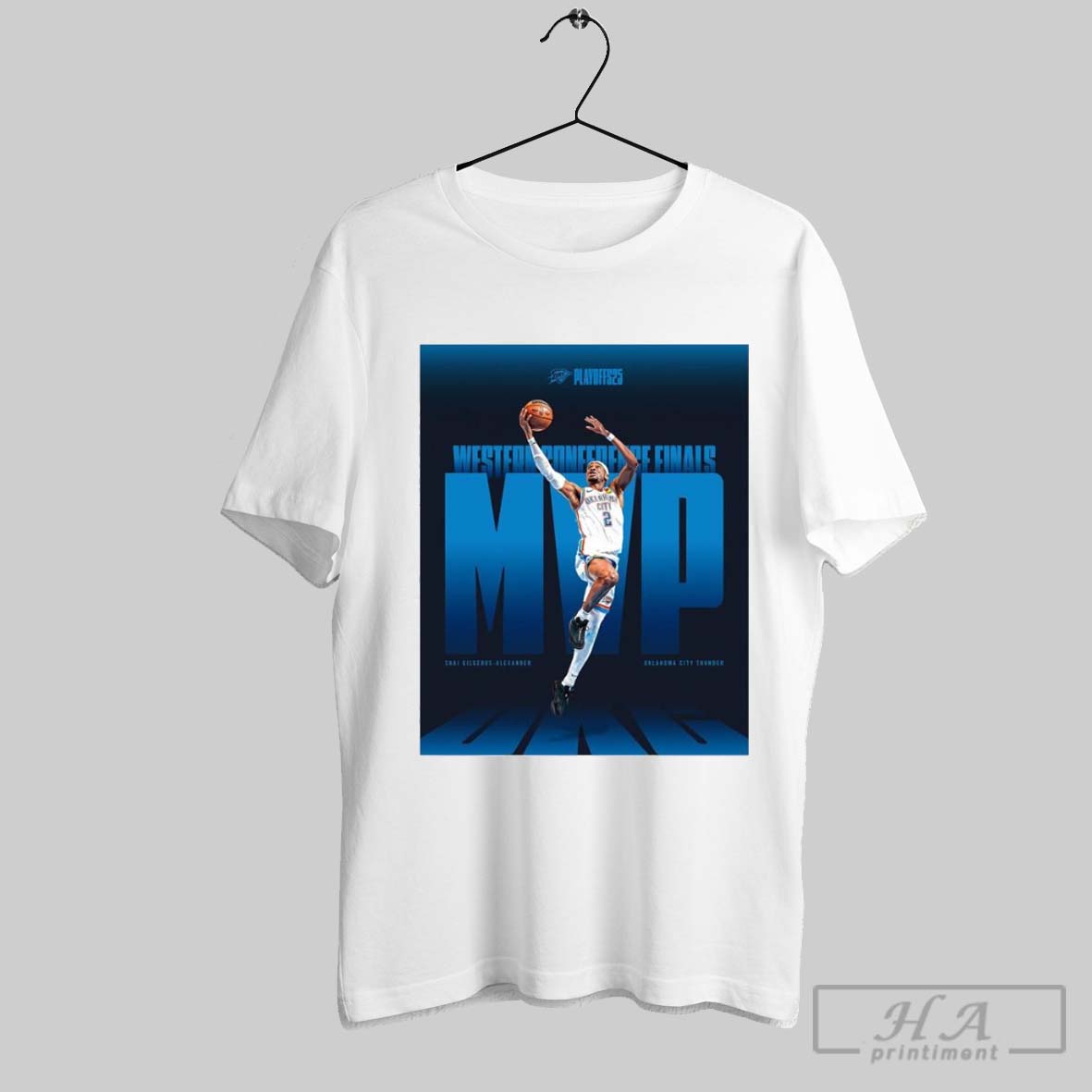 Shai Gilgeous Alexander Oklahoma City Thunder 2025 Western Conference Final Mvp T Shirt