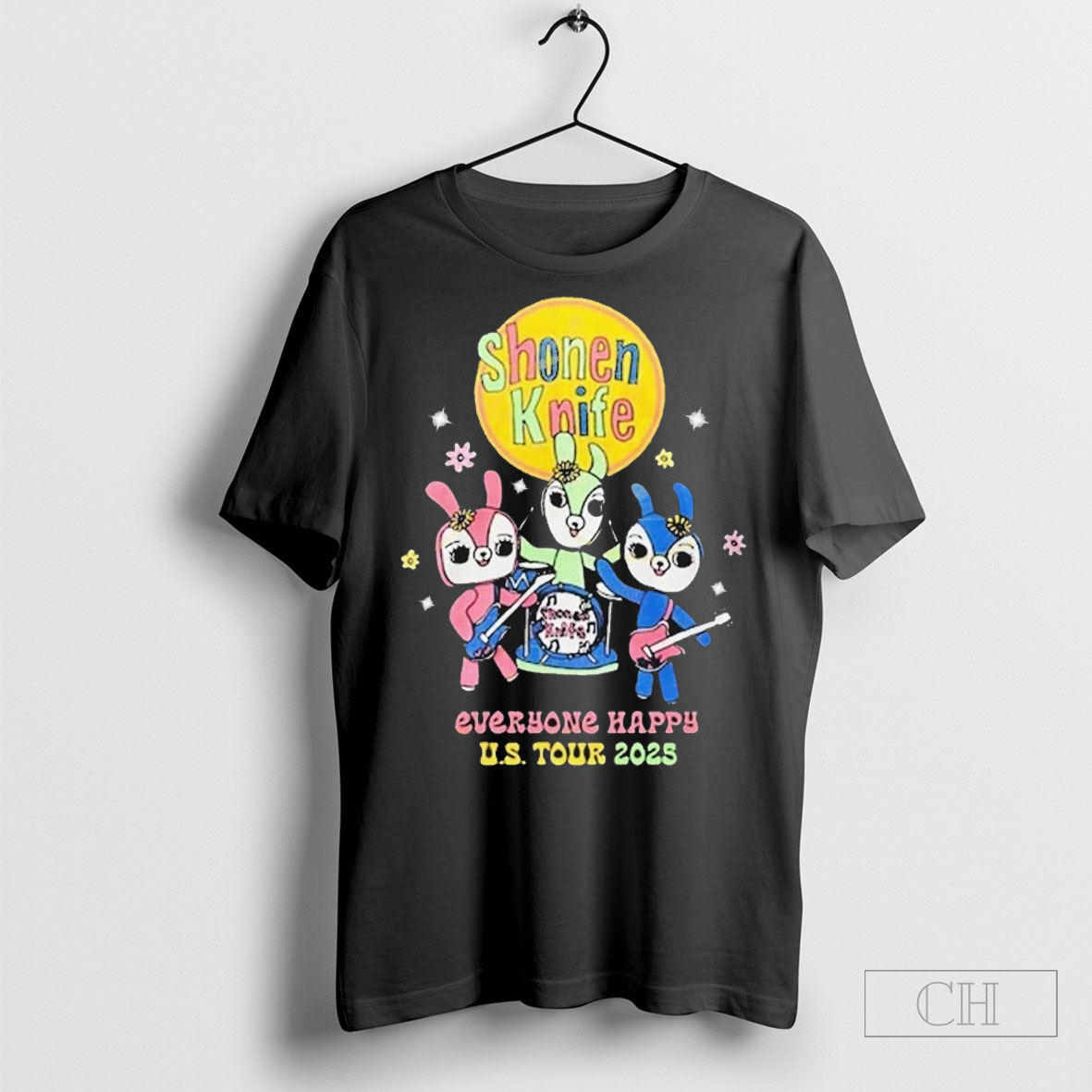 Shonen Knife Everyone Happy Us Tour 2025 T Shirt