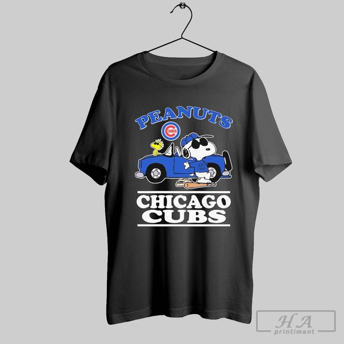 Snoopy And Woodstock The Peanuts X Chicago Cubs Joe Cool Car T Shirts