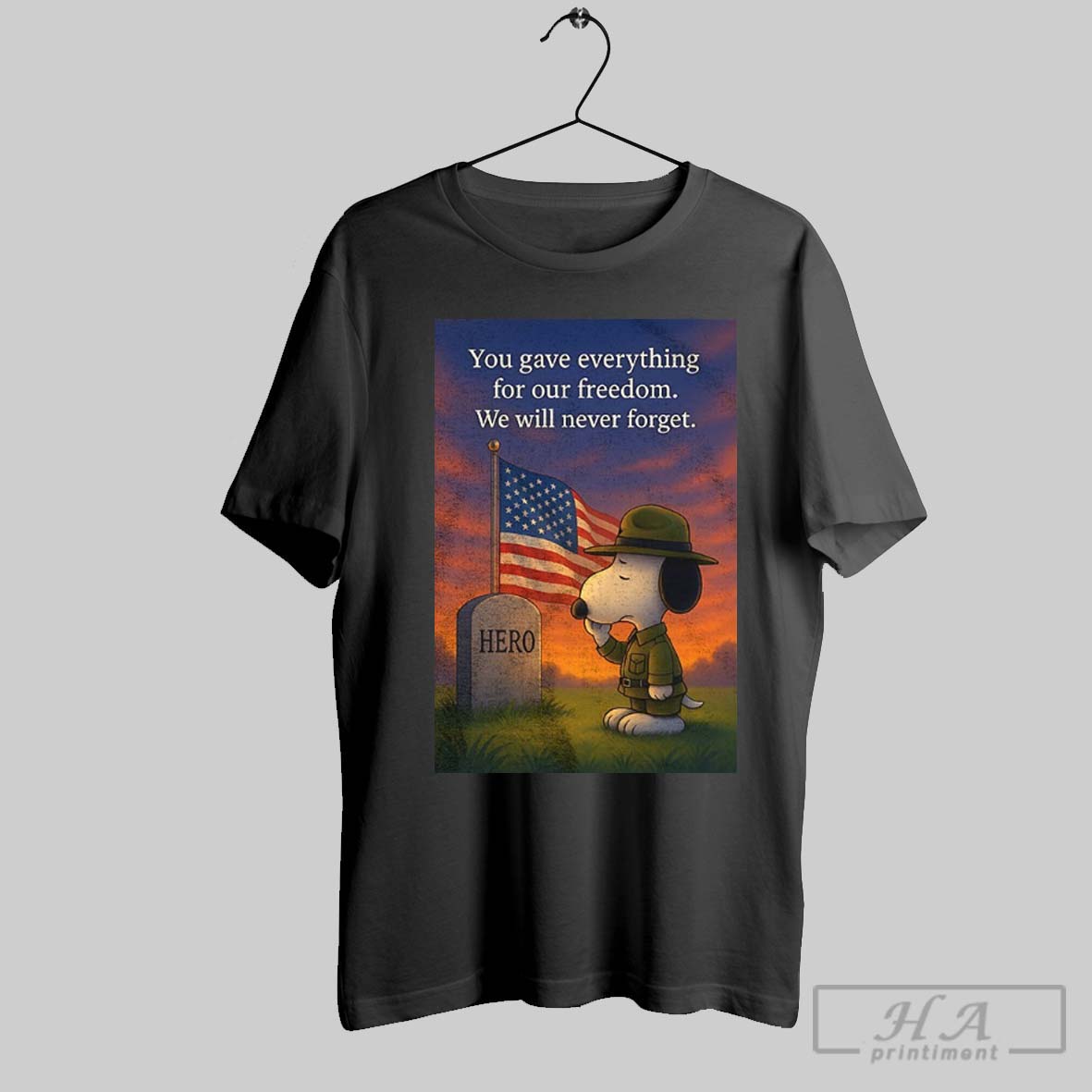 Snoopy You Gave Everything For Our Freedom We Will Never Forget Shirt