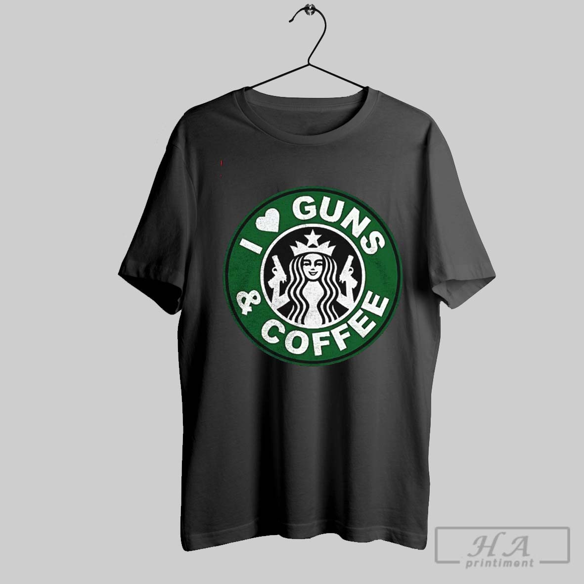 Starbucks I Love Guns And Coffee Shirt