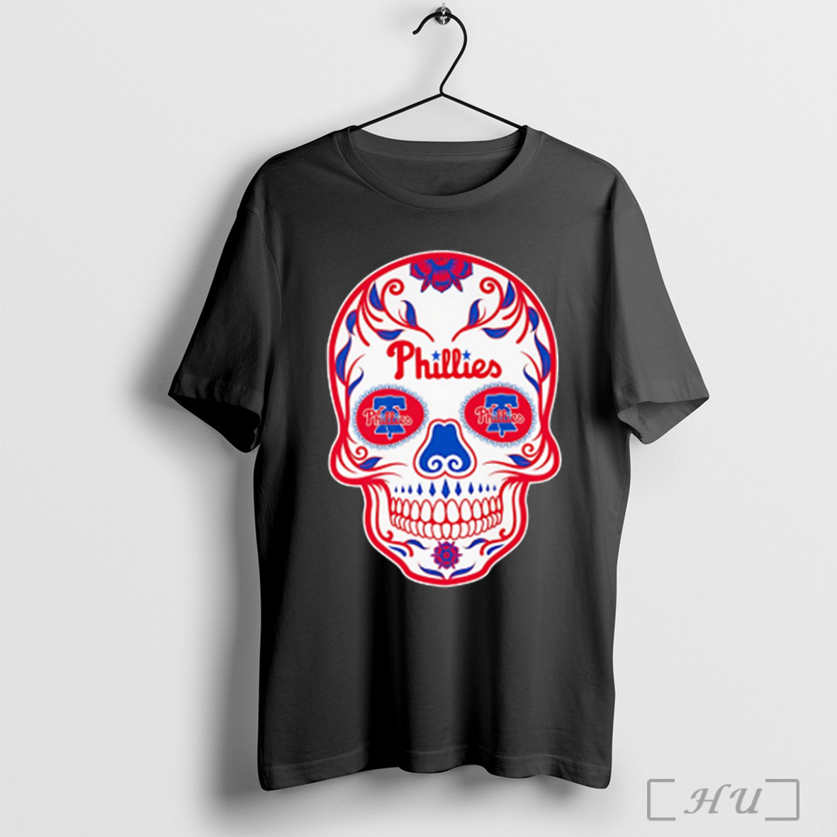 Sugar Skull Philadelphia Phillies T Shirt Sweatshirt